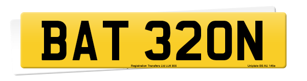 Registration number BAT 320N